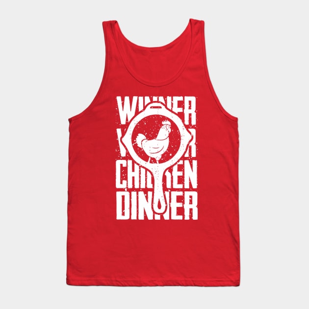 Chicken Dinner White Tank Top by Xieghu